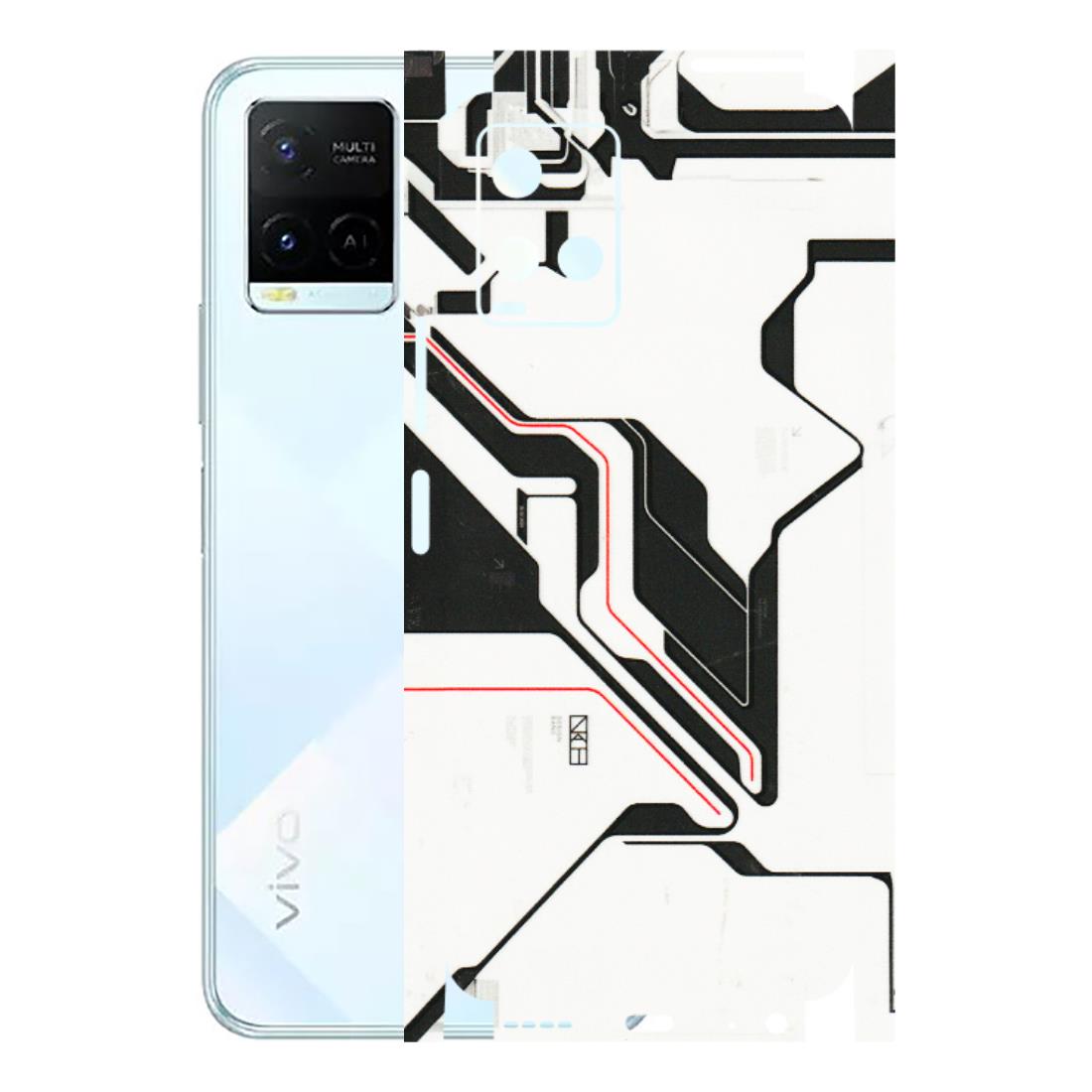 VIVO Y Series Phone Skins (All Models) - White Techy Logo - 3D Embossed Finish (L-312) Vivo Y21E 5G