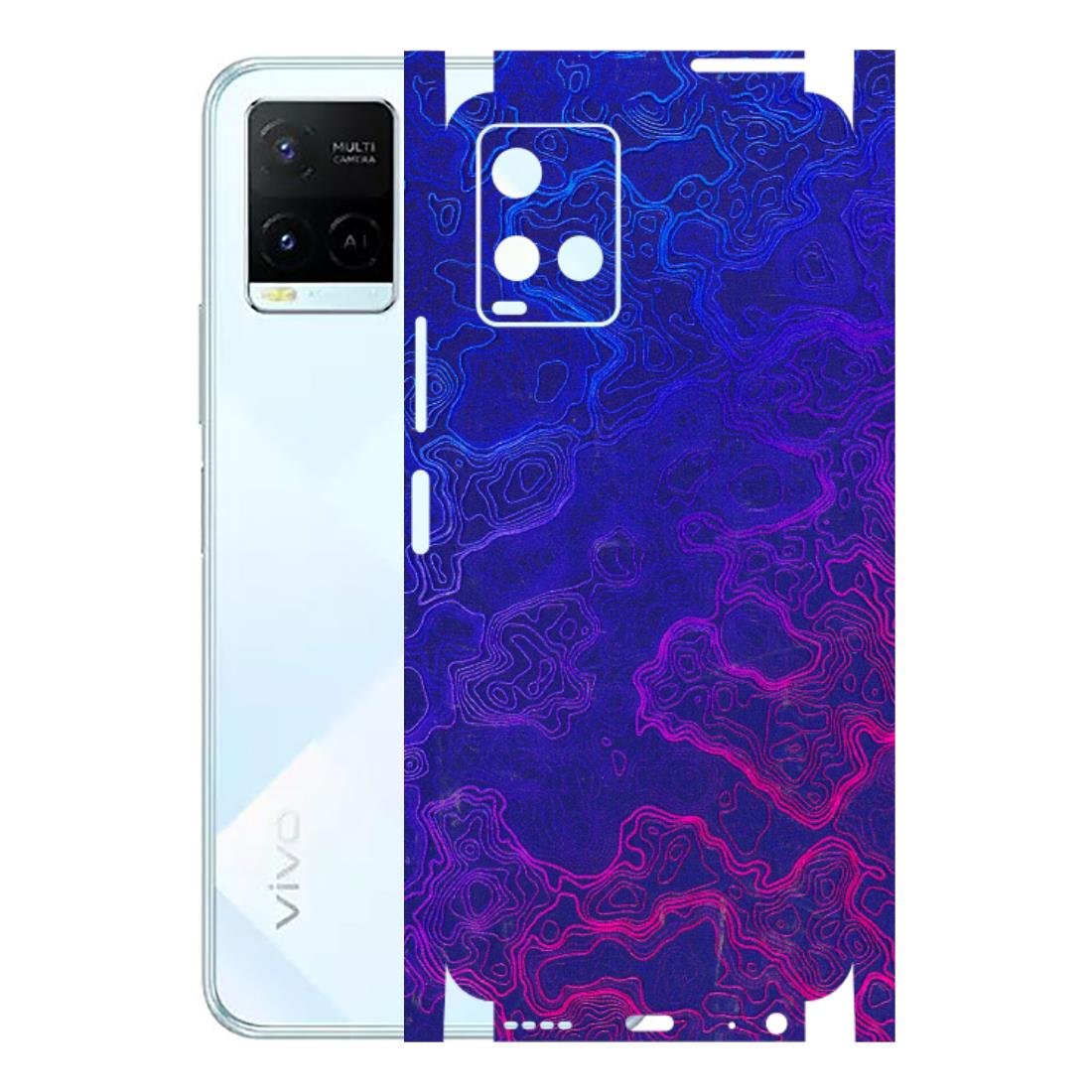 VIVO Y Series Phone Skins (All Models) - Purple Ripples Swirl - 3D Embossed Finish (L-314) Vivo Y21E 5G