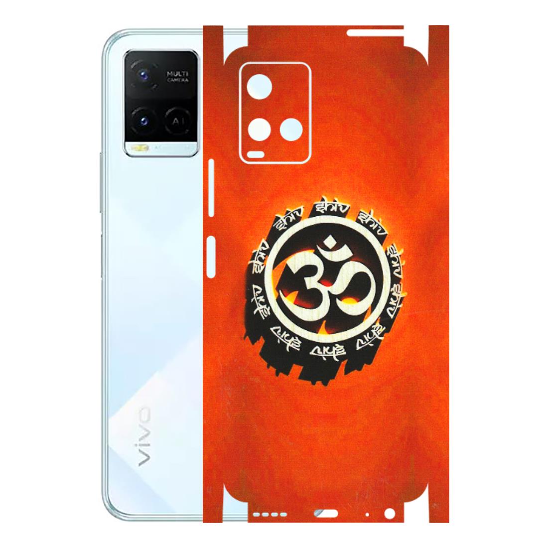 VIVO Y Series Phone Skins (All Models) - Aum Shiv Orange - 3D Embossed Finish (L-32) Vivo Y21E 5G