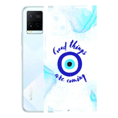 VIVO Y Series Phone Skins (All Models) - Evil Eye Good Things Are Coming - 3D Embossed Finish (L-322) Vivo Y21E 5G