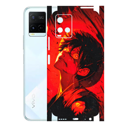 VIVO Y Series Phone Skins (All Models) - D.Luffy Power Up One Piece Anime - 3D Embossed Finish (L-326) Vivo Y21E 5G