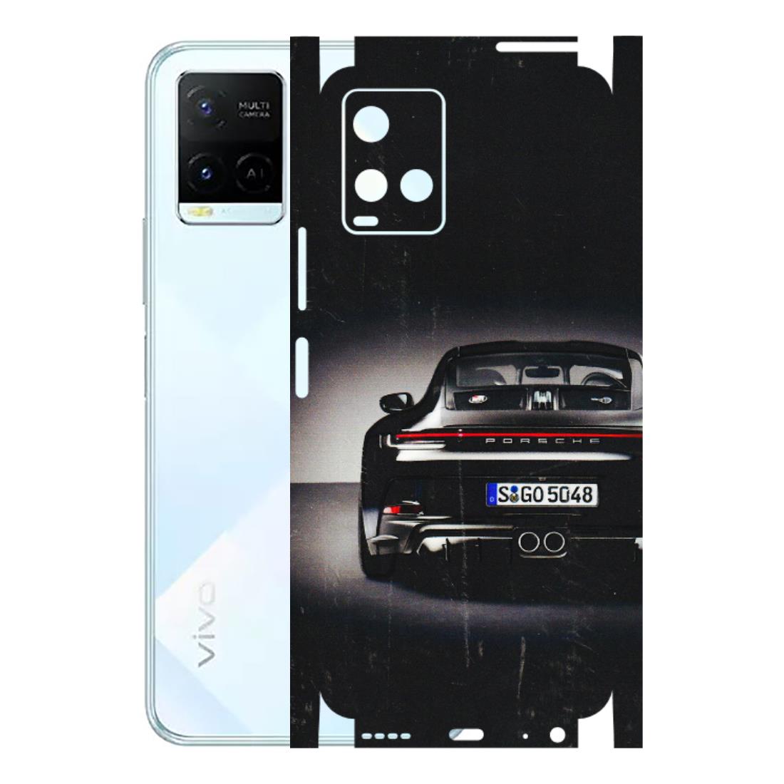 VIVO Y Series Phone Skins (All Models) - New Black Porsche GT3 - 3D Embossed Finish (L-327) Vivo Y21E 5G
