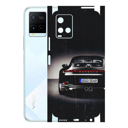 VIVO Y Series Phone Skins (All Models) - New Black Porsche GT3 - 3D Embossed Finish (L-327) Vivo Y21E 5G