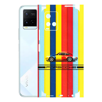 VIVO Y Series Phone Skins (All Models) - Multicolour Porche - 3D Embossed Finish (L-39) Vivo Y21E 5G
