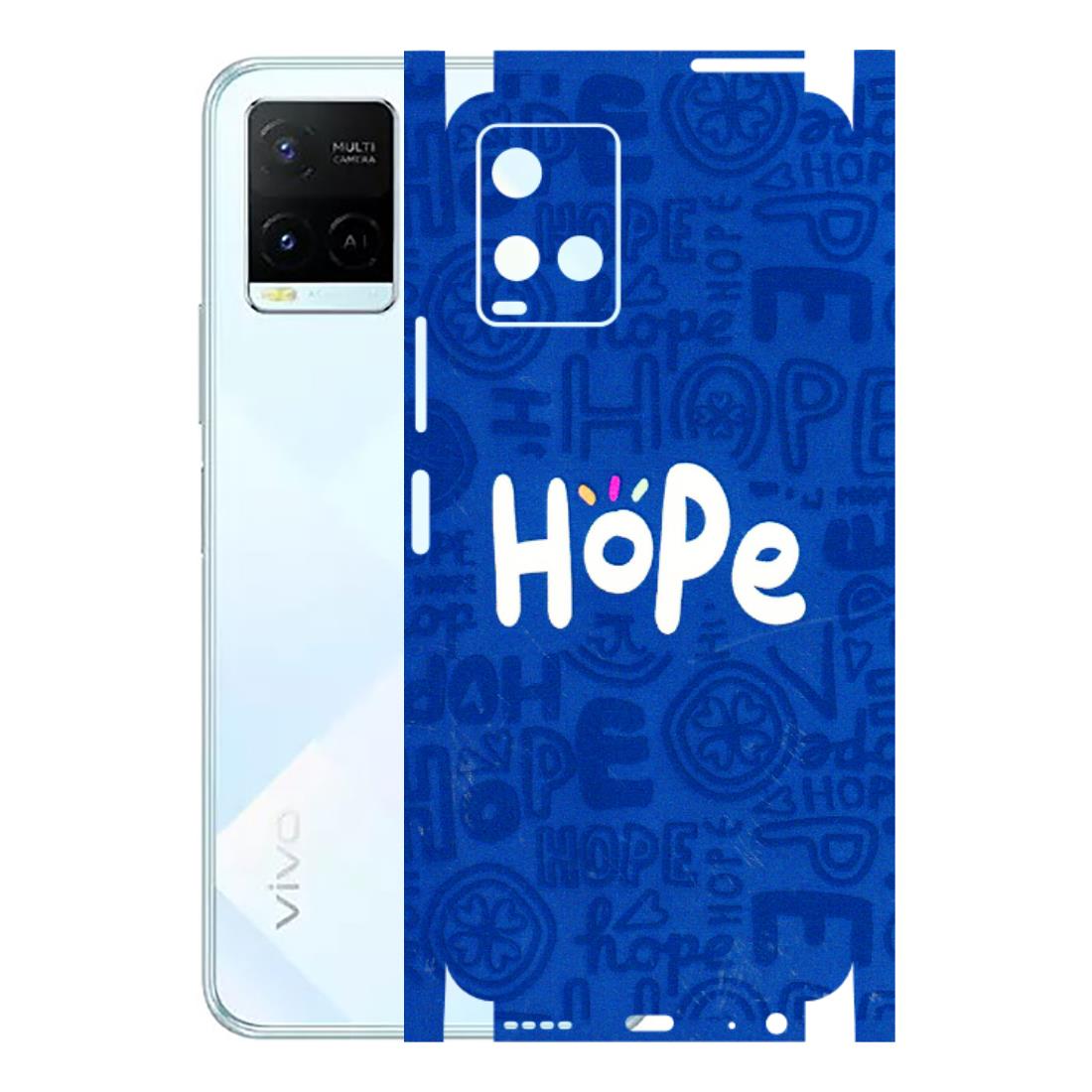VIVO Y Series Phone Skins (All Models) - Hope Doodles Blue - 3D Embossed Finish (L-43) Vivo Y21E 5G