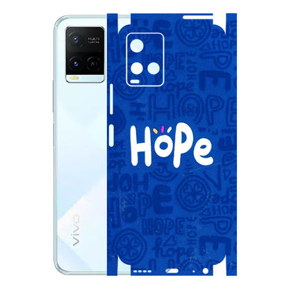 VIVO Y Series Phone Skins (All Models) - Hope Doodles Blue - 3D Embossed Finish (L-43) Vivo Y21E 5G