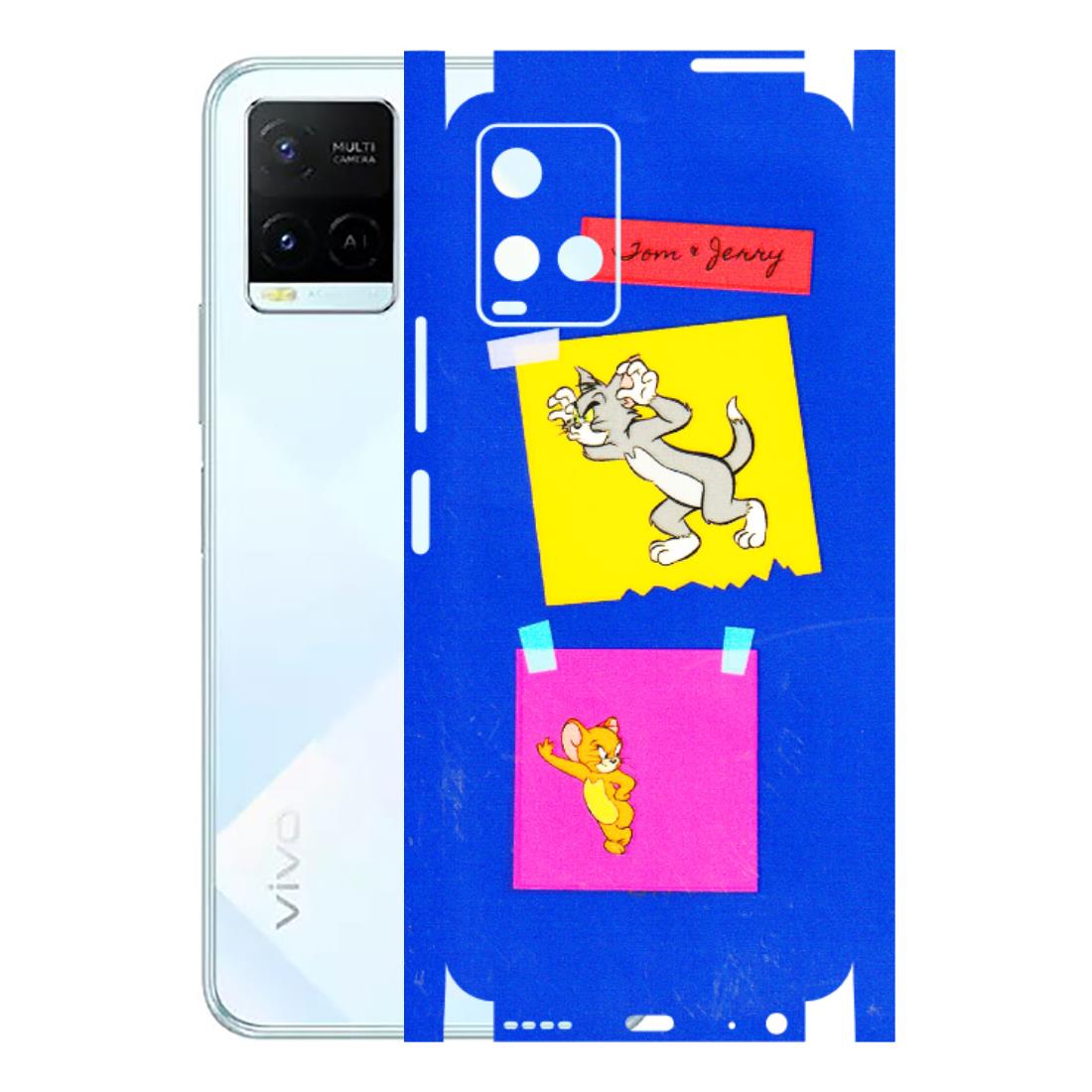 VIVO Y Series Phone Skins (All Models) - Tom N Jerry Sticky Notes - 3D Embossed Finish (L-88) Vivo Y21E 5G