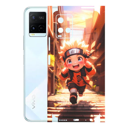 VIVO Y Series Phone Skins (All Models) - Naruto Cute Toon Running - Matte Finish (M-04) Vivo Y21E 5G