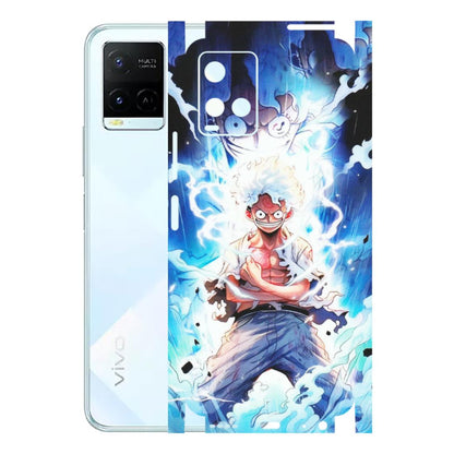 VIVO Y Series Phone Skins (All Models) - Blue Thunder Luffy Anime - Matte Finish (M-132) Vivo Y21E 5G