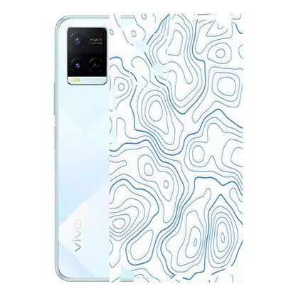 VIVO Y Series Phone Skins (All Models) - Blue And White Swirls - Matte Finish (M-139) Vivo Y21E 5G
