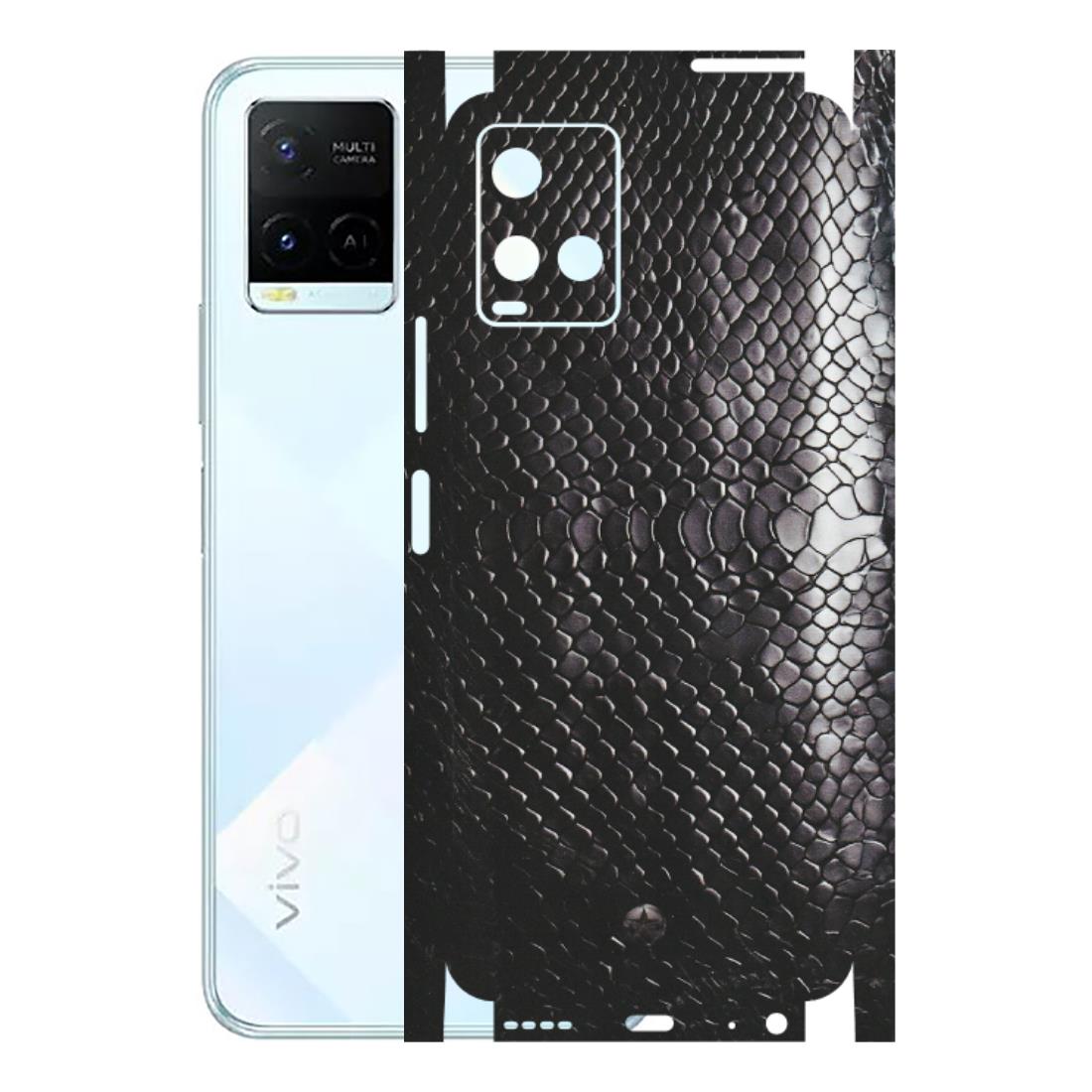 VIVO Y Series Phone Skins (All Models) - Black Snack Leather - Matte Finish (M-147) Vivo Y21E 5G