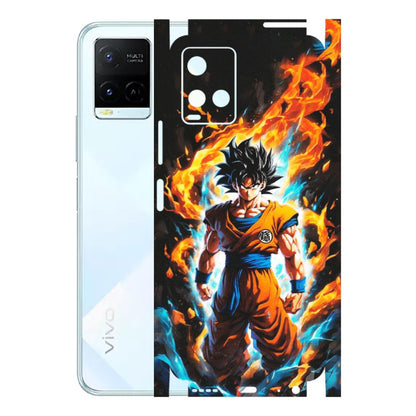 VIVO Y Series Phone Skins (All Models) - Goku Transformation Anime - Matte Finish (M-159) Vivo Y21E 5G