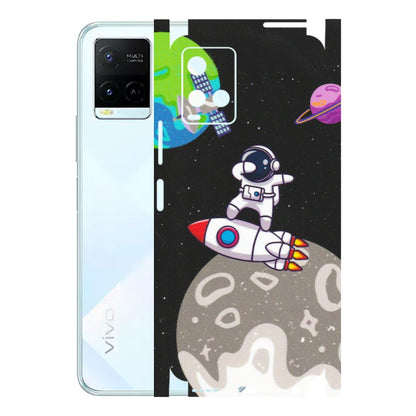 VIVO Y Series Phone Skins (All Models) - Astronaut Vibing Toon Running - Matte Finish (M-39) Vivo Y21E 5G
