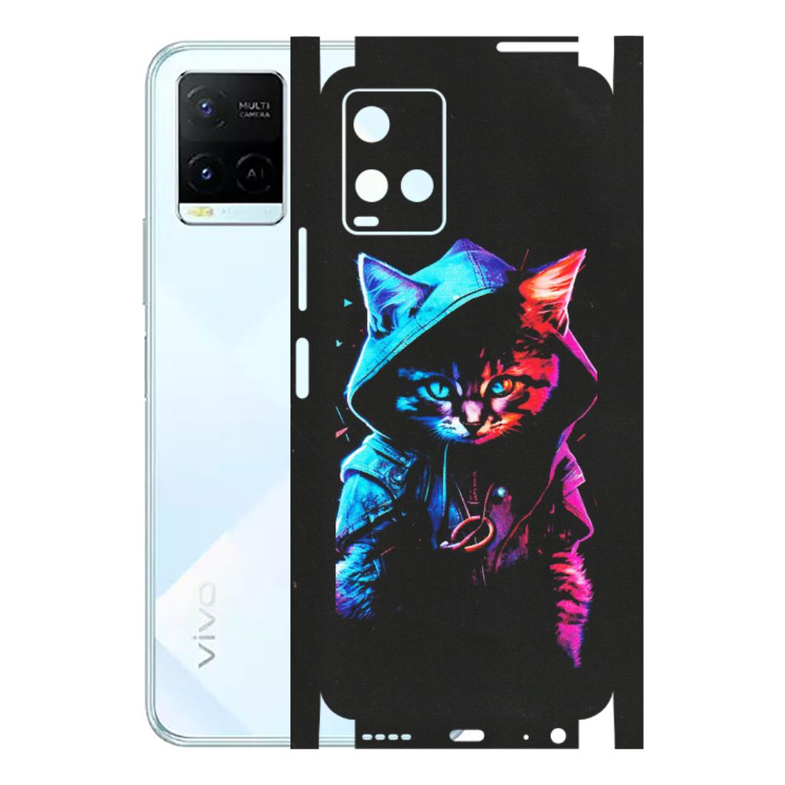 VIVO Y Series Phone Skins (All Models) - Cyberpunk Cat - Matte Finish (M-45) Vivo Y21E 5G