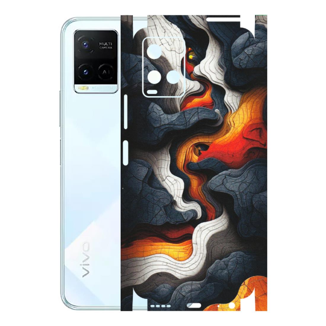 VIVO Y Series Phone Skins (All Models) - Abstract Volcanic Layers - Matte Finish (M-52) Vivo Y21E 5G