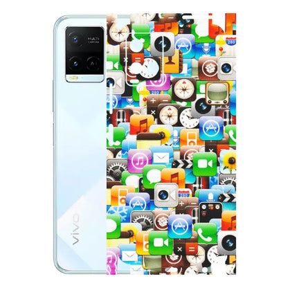 VIVO Y Series Phone Skins (All Models) - All Apple Icons - Matte Finish (M-93) Vivo Y21E 5G