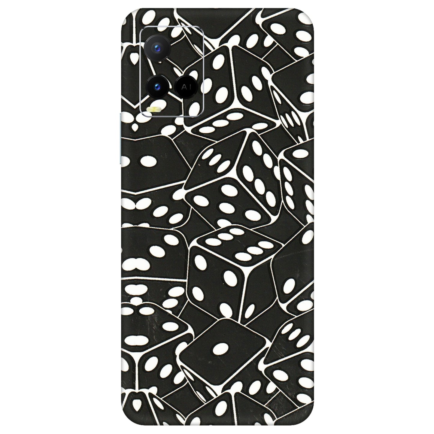 VIVO Y Series Phone Skins (All Models) - Big Black Dices - 3D Embossed Finish (L-106) Vivo Y21 G