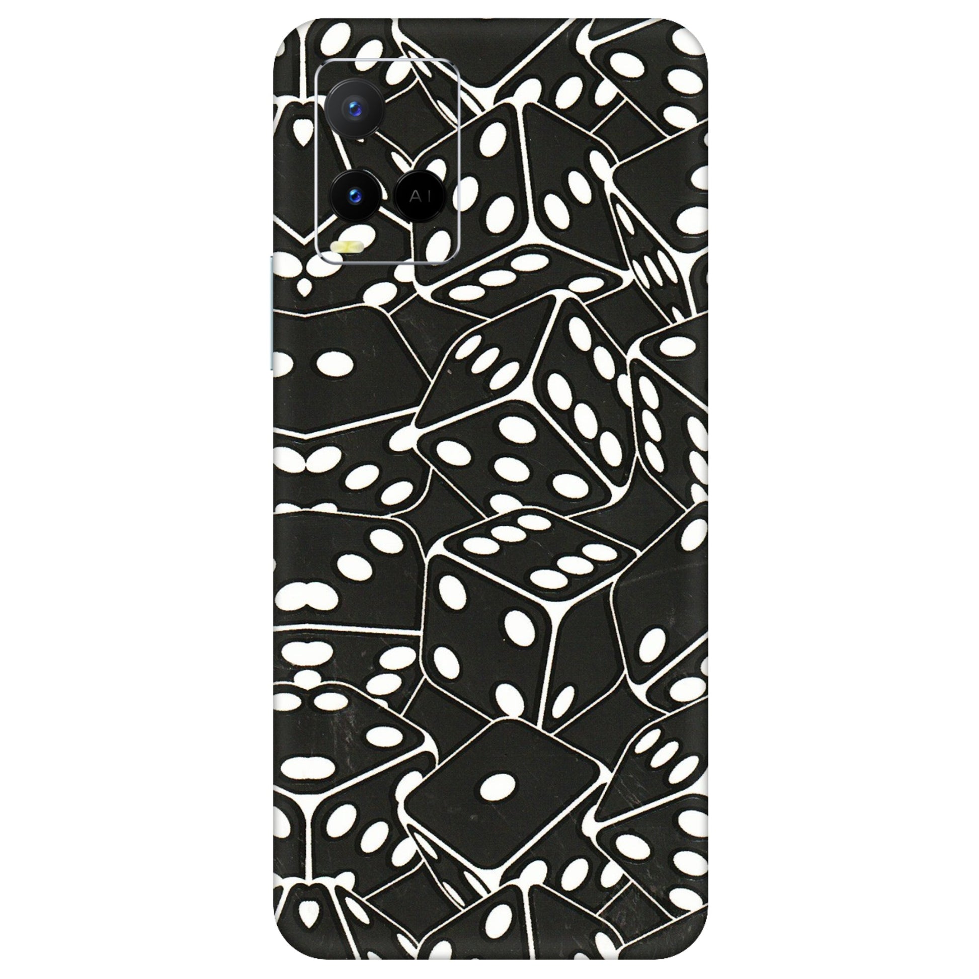 VIVO Y Series Phone Skins (All Models) - Big Black Dices - 3D Embossed Finish (L-106) Vivo Y21 G