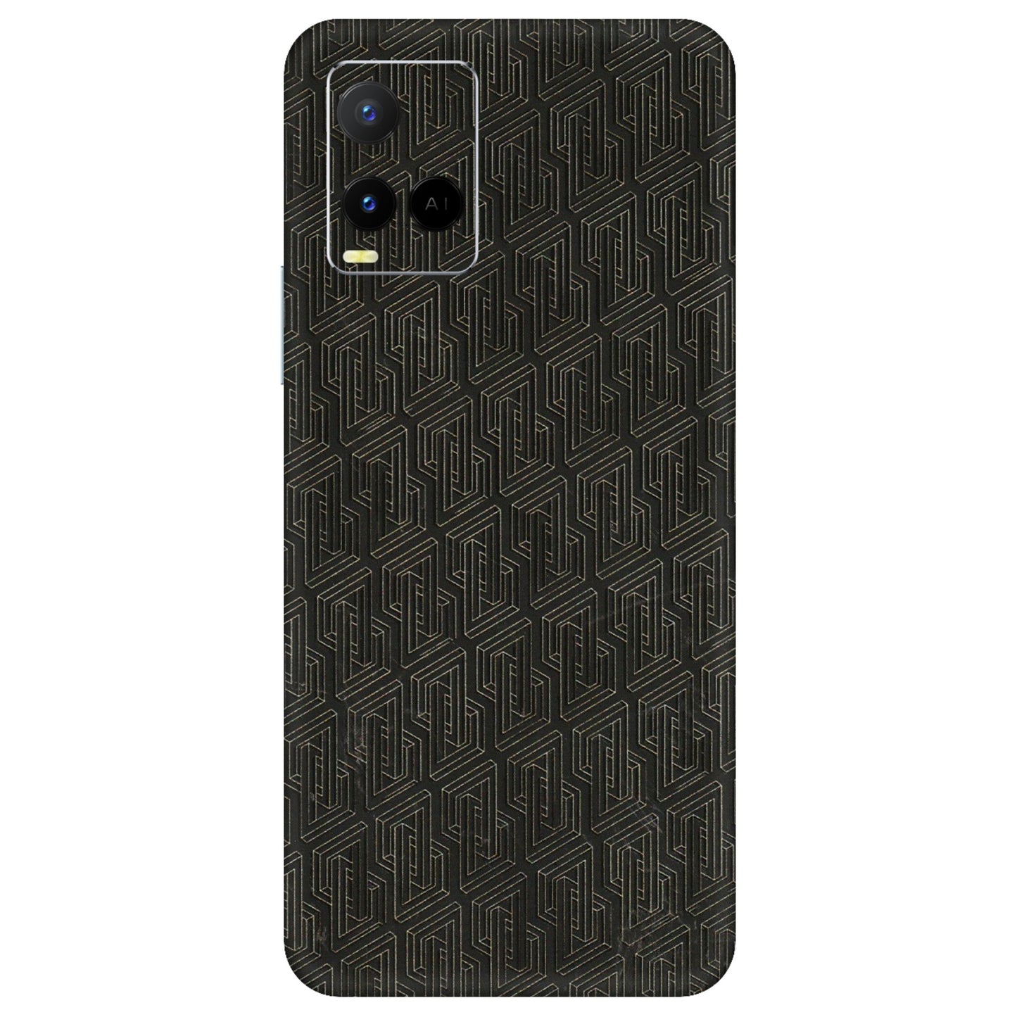 VIVO Y Series Phone Skins (All Models) - Black Abstract Pattern - 3D Embossed Finish (L-117) Vivo Y21 G