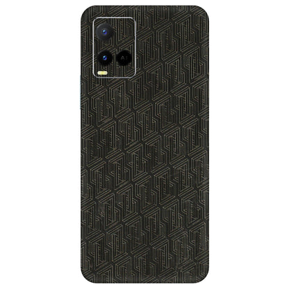VIVO Y Series Phone Skins (All Models) - Black Abstract Pattern - 3D Embossed Finish (L-117) Vivo Y21 G