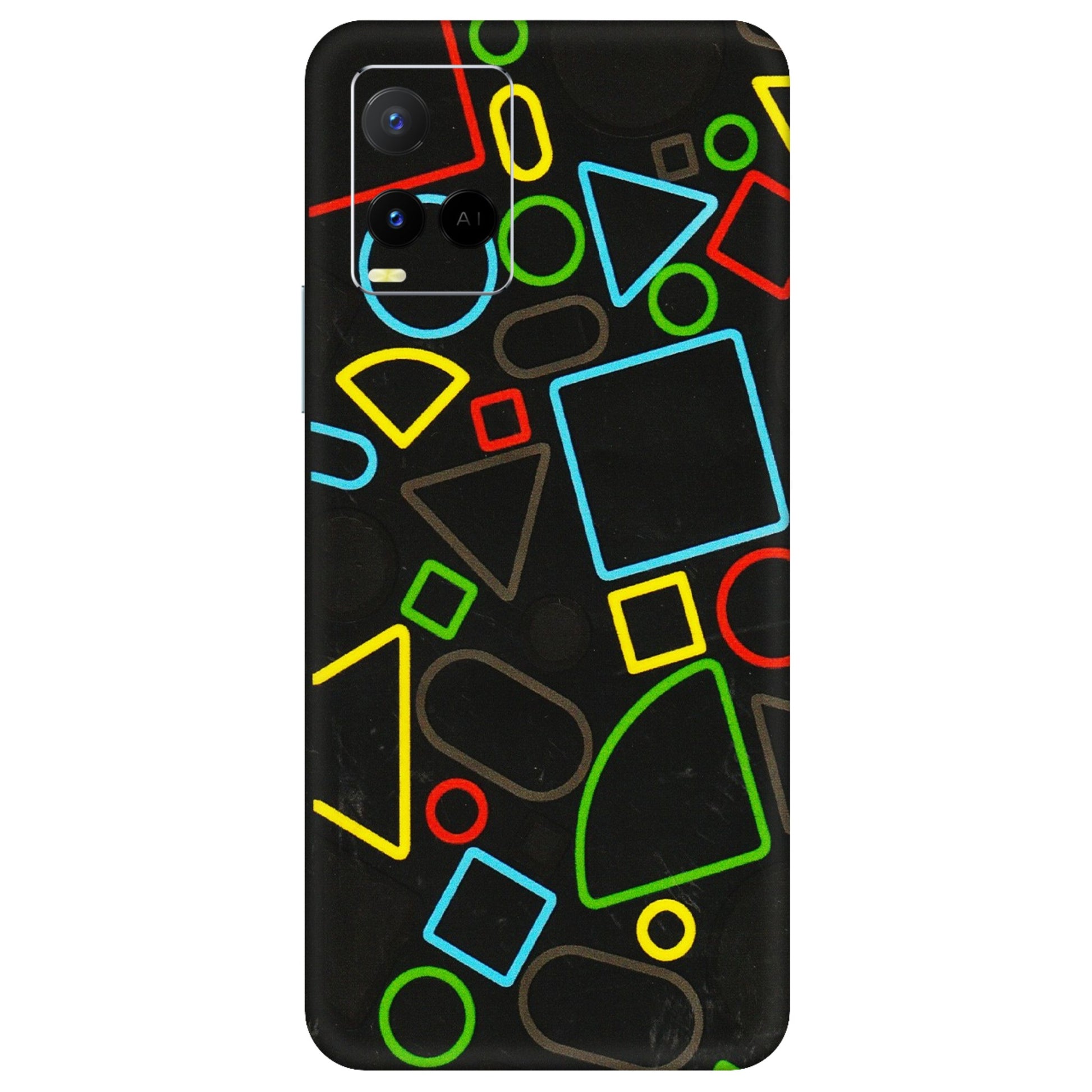 VIVO Y Series Phone Skins (All Models) - Black Shapes - 3D Embossed Finish (L-131) Vivo Y21 G