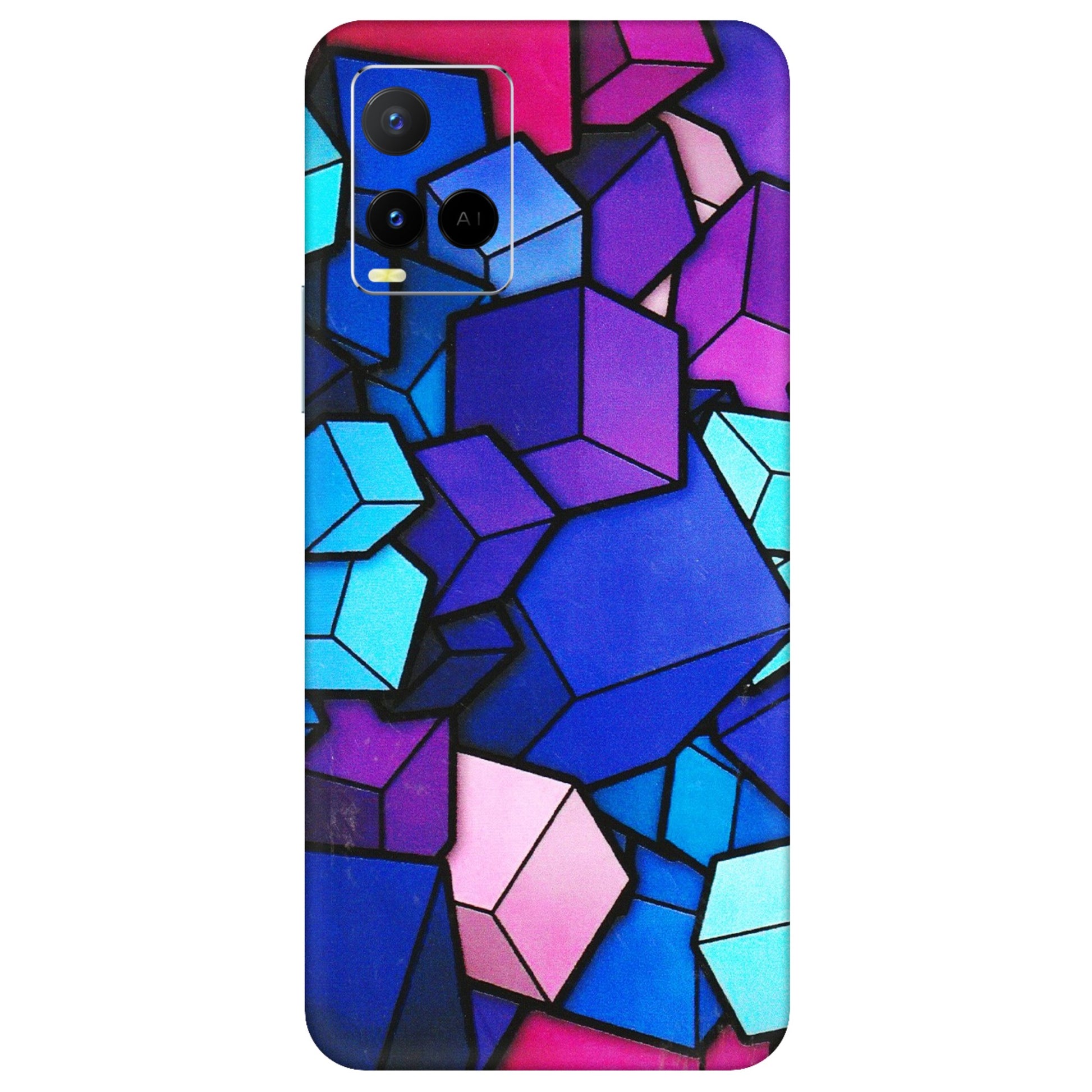 VIVO Y Series Phone Skins (All Models) - Cube Doodle - 3D Embossed Finish (L-141) Vivo Y21 G