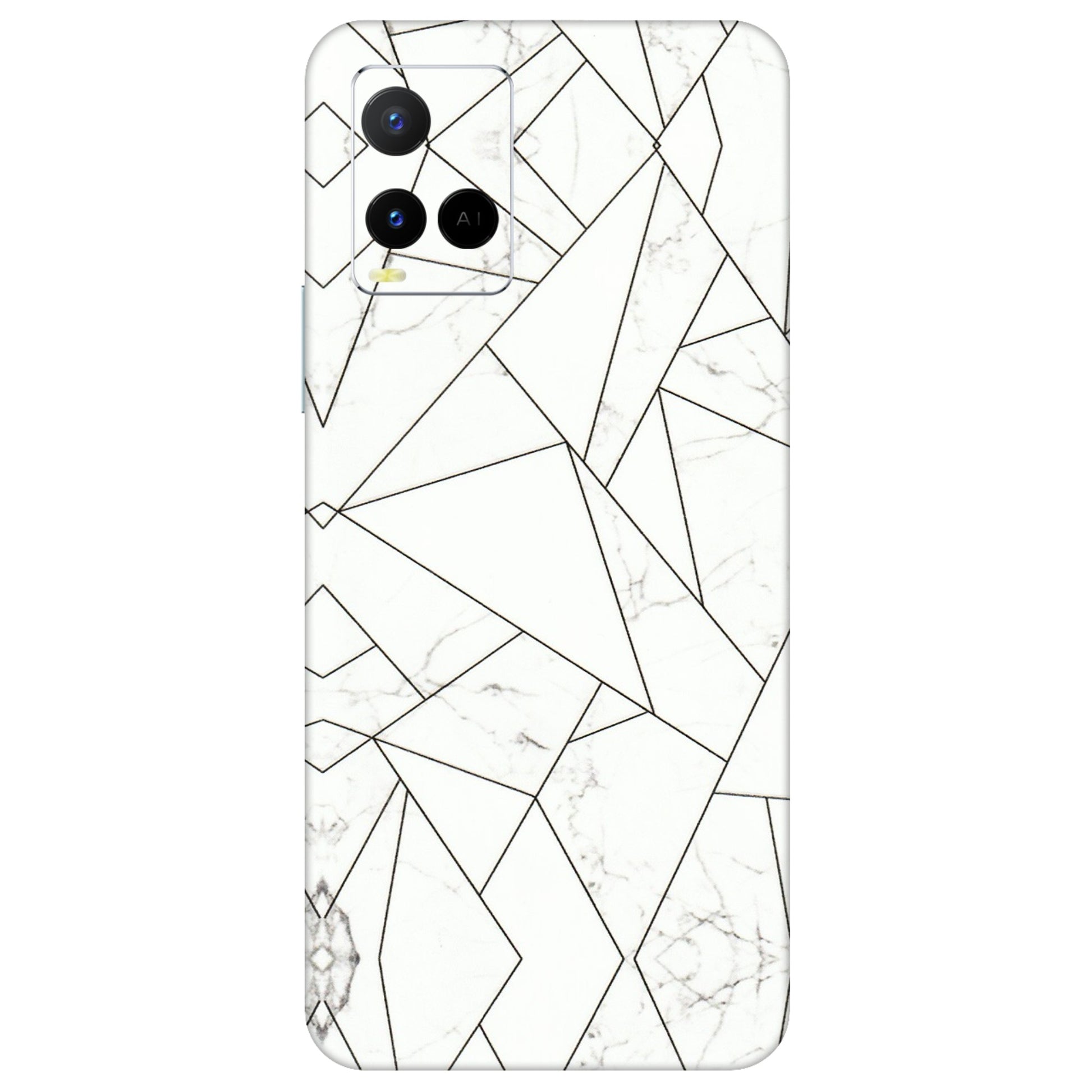 VIVO Y Series Phone Skins (All Models) - Luxury White Marble Effect - 3D Embossed Finish (L-168) Vivo Y21 G