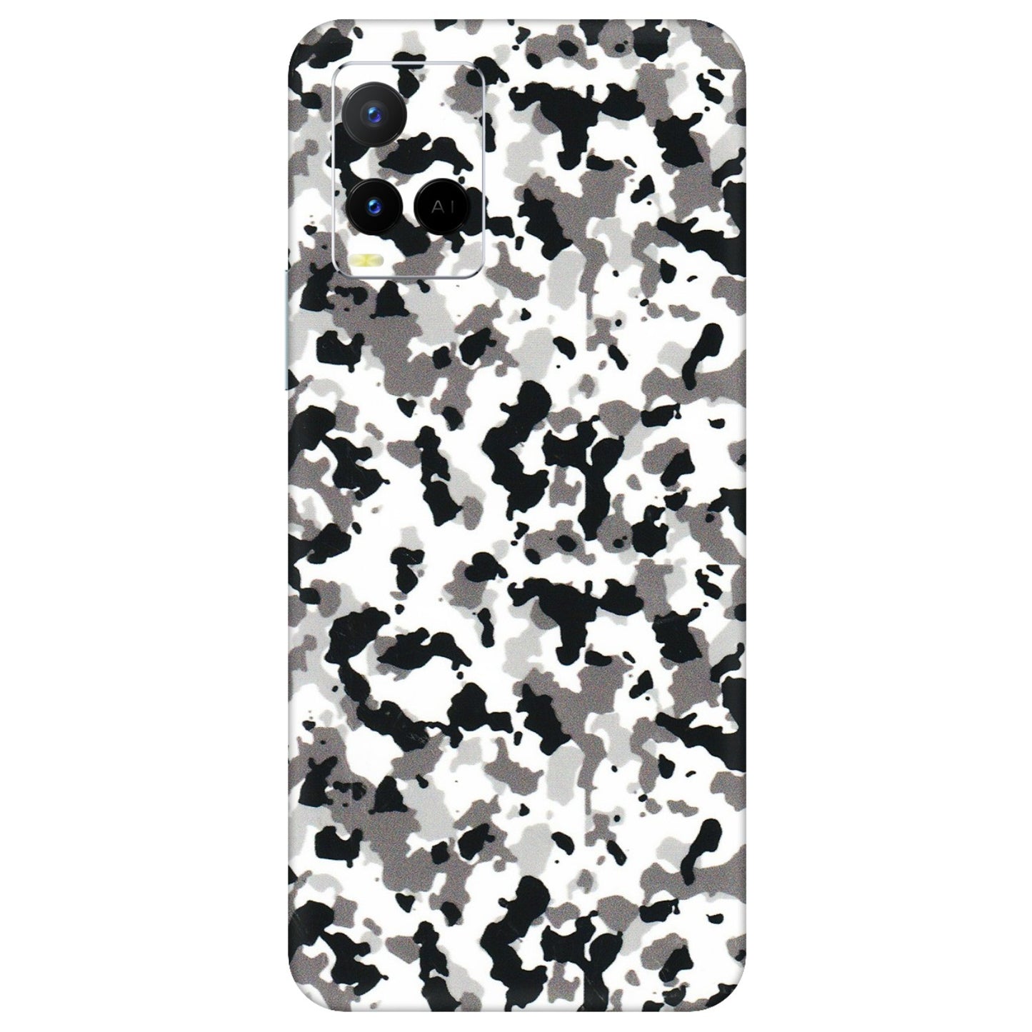 VIVO Y Series Phone Skins (All Models) - White Black Camouflage - 3D Embossed Finish (L-18) Vivo Y21 G