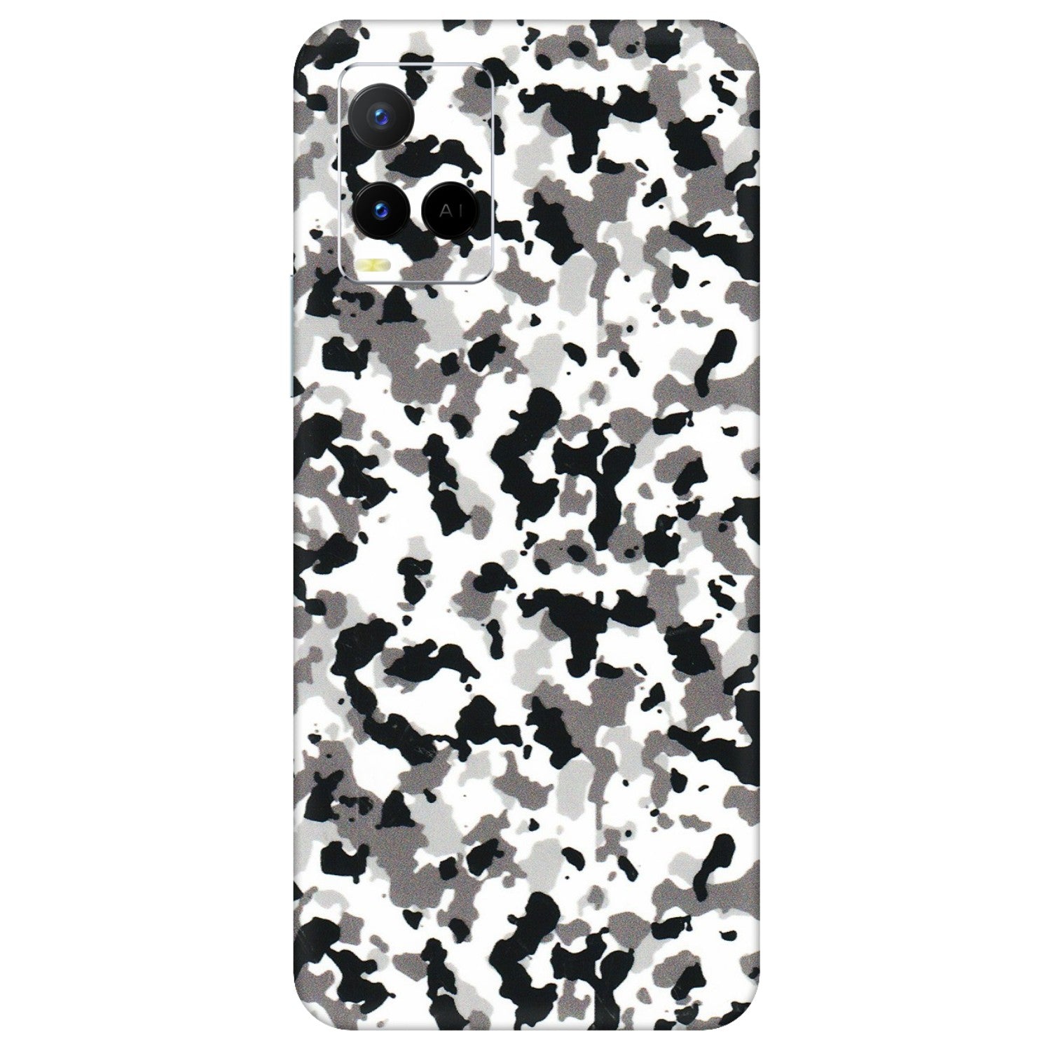 VIVO Y Series Phone Skins (All Models) - White Black Camouflage - 3D Embossed Finish (L-18) Vivo Y21 G