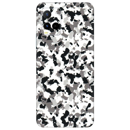VIVO Y Series Phone Skins (All Models) - White Black Camouflage - 3D Embossed Finish (L-18) Vivo Y21 G