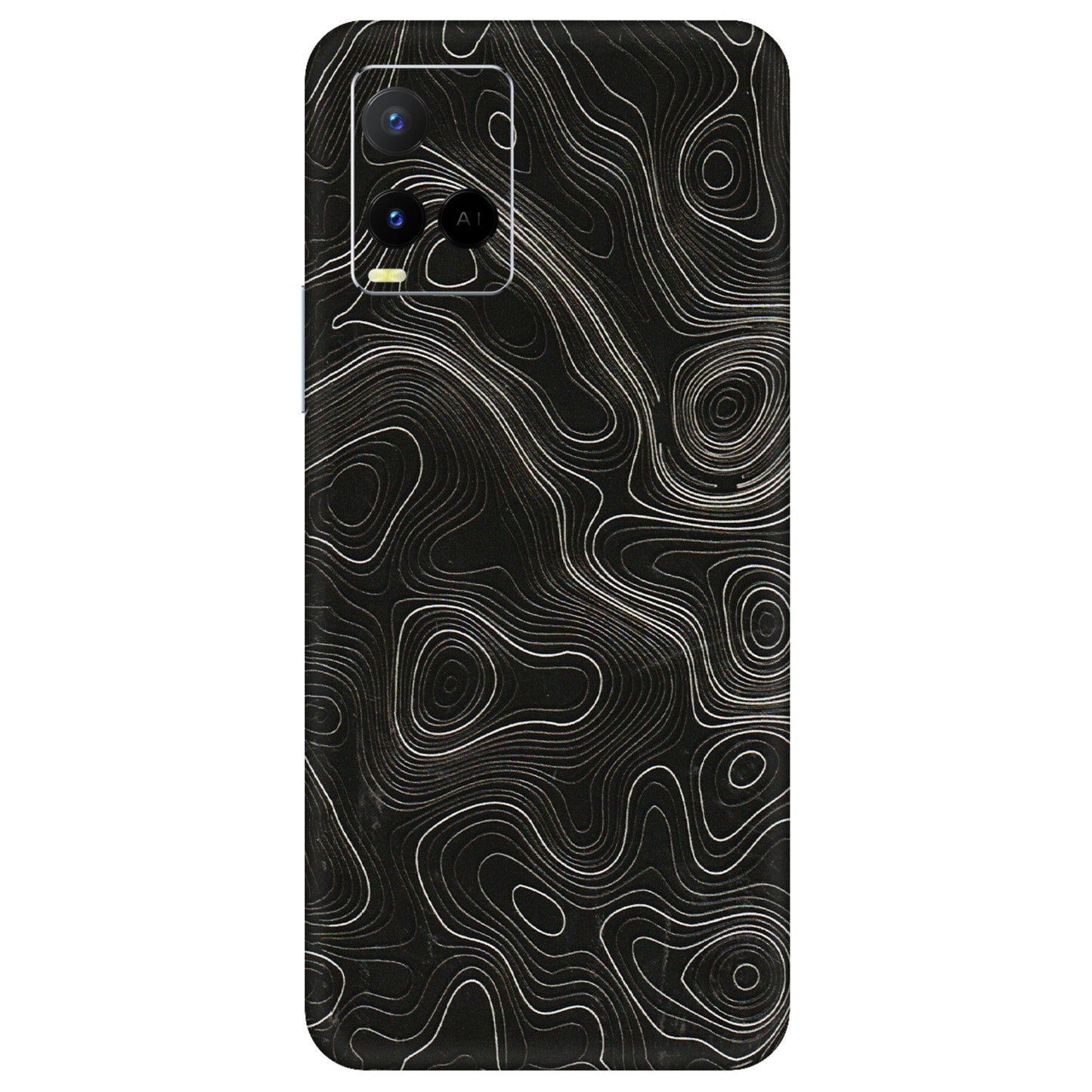 VIVO Y Series Phone Skins (All Models) - Black Swirl - 3D Embossed Finish (L-196) Vivo Y21 G