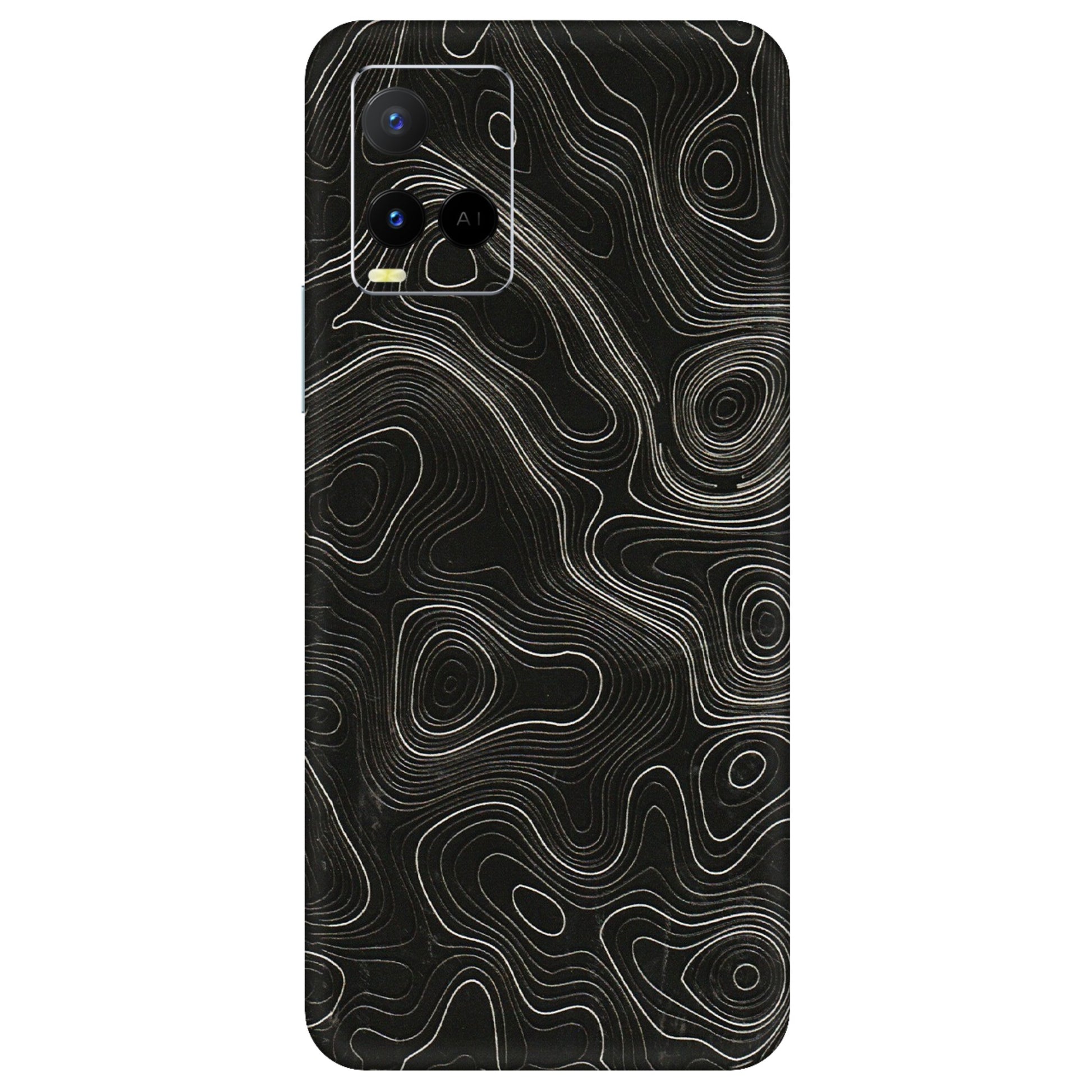 VIVO Y Series Phone Skins (All Models) - Black Swirl - 3D Embossed Finish (L-196) Vivo Y21 G