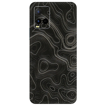 VIVO Y Series Phone Skins (All Models) - Black Swirl - 3D Embossed Finish (L-196) Vivo Y21 G