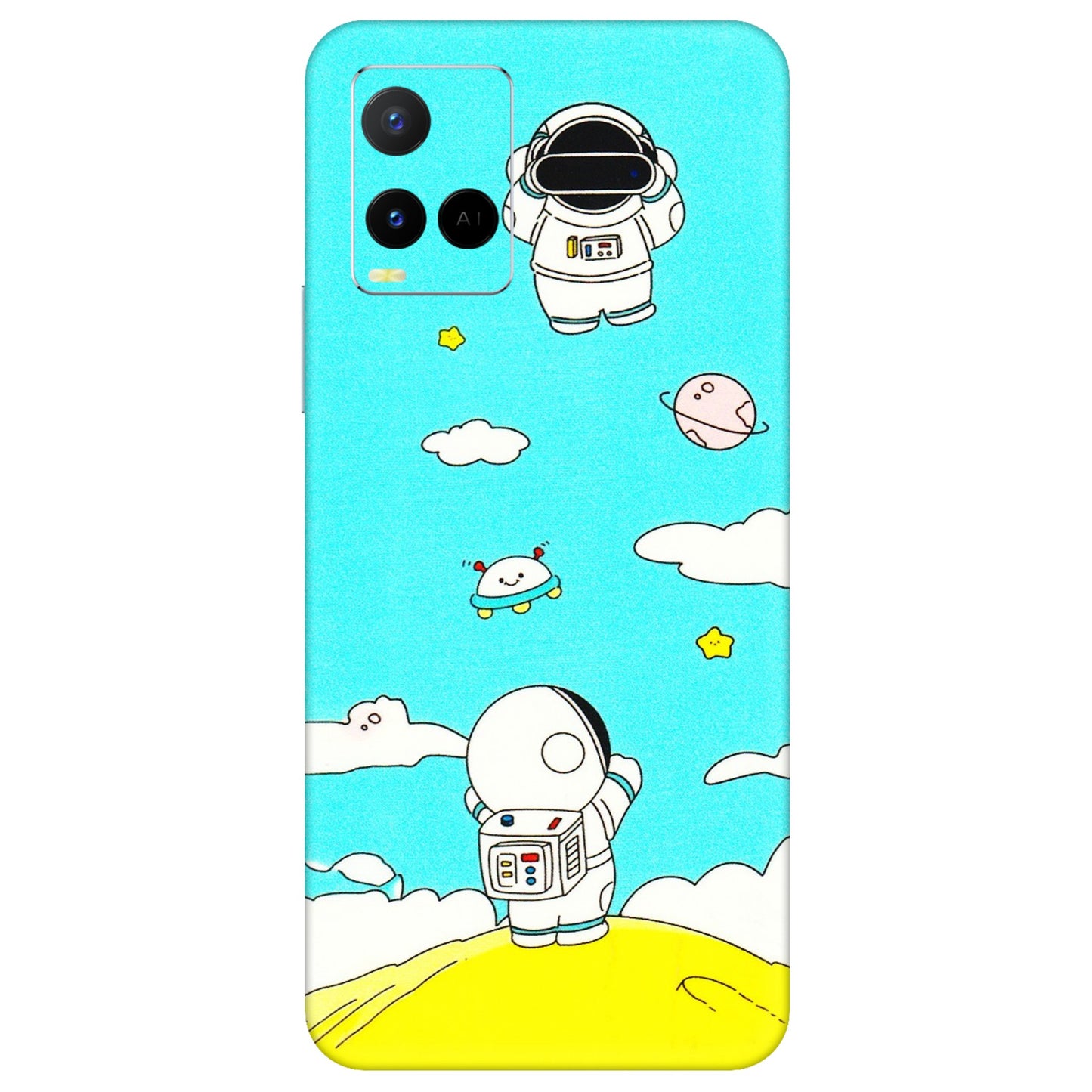VIVO Y Series Phone Skins (All Models) - Blue Skies Astro Float - 3D Embossed Finish (L-230) Vivo Y21 G