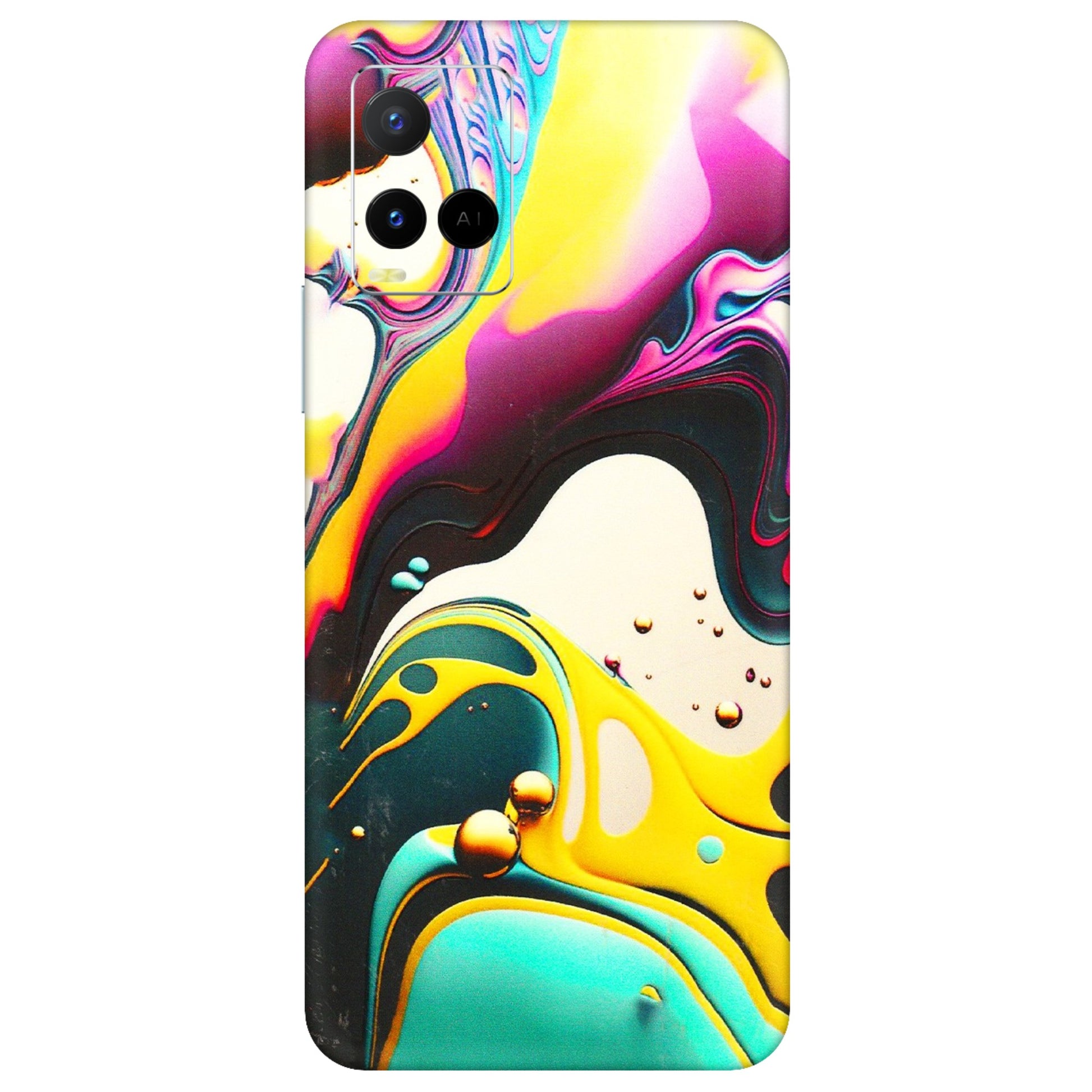 VIVO Y Series Phone Skins (All Models) - Multicolor Abstract pattern - 3D Embossed Finish (L-254) Vivo Y21 G