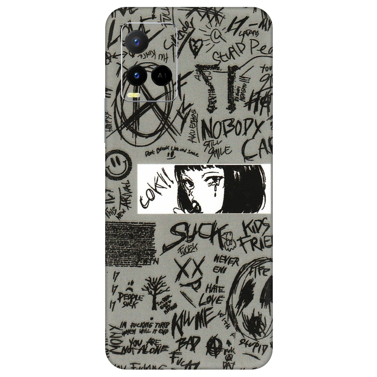 VIVO Y Series Phone Skins (All Models) - Never Have Love Anime - 3D Embossed Finish (L-260) Vivo Y21 G