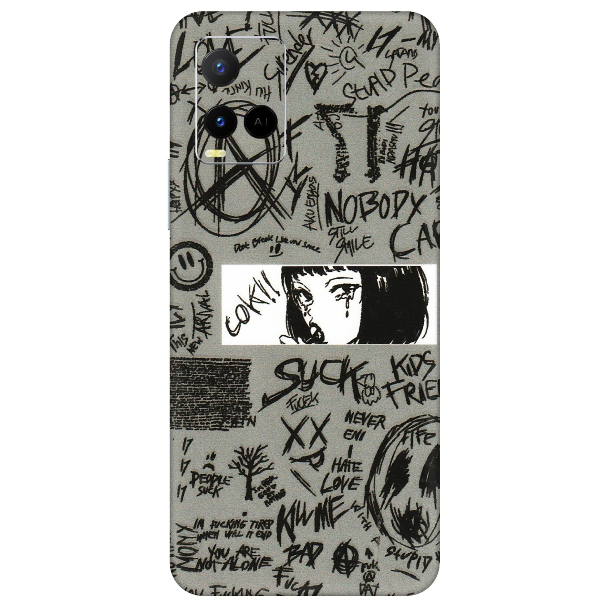 VIVO Y Series Phone Skins (All Models) - Never Have Love Anime - 3D Embossed Finish (L-260) Vivo Y21 G
