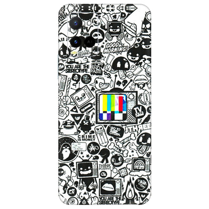 VIVO Y Series Phone Skins (All Models) - Doodles Positive Art - 3D Embossed Finish (L-263) Vivo Y21 G