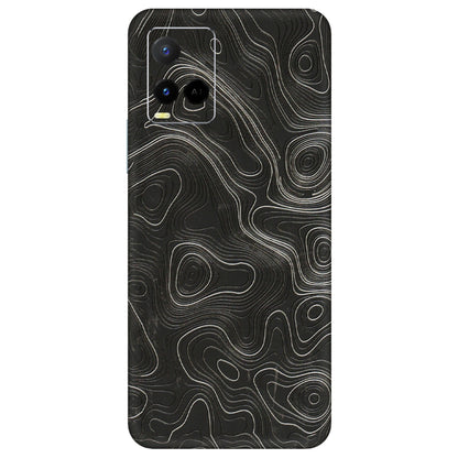 VIVO Y Series Phone Skins (All Models) - Abstract White Line Map - 3D Embossed Finish (L-269) Vivo Y21 G