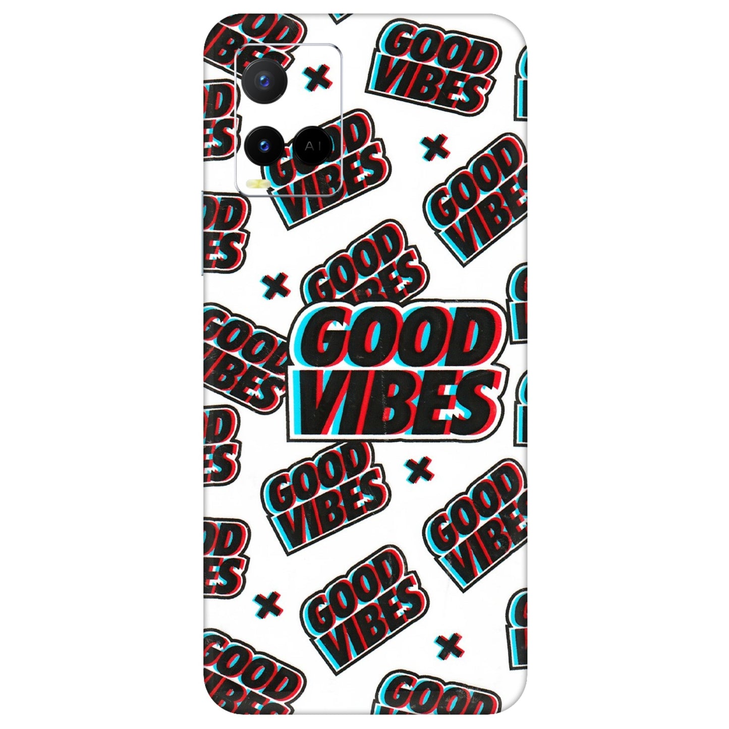 VIVO Y Series Phone Skins (All Models) - Good Vibes - 3D Embossed Finish (L-282) Vivo Y21 G