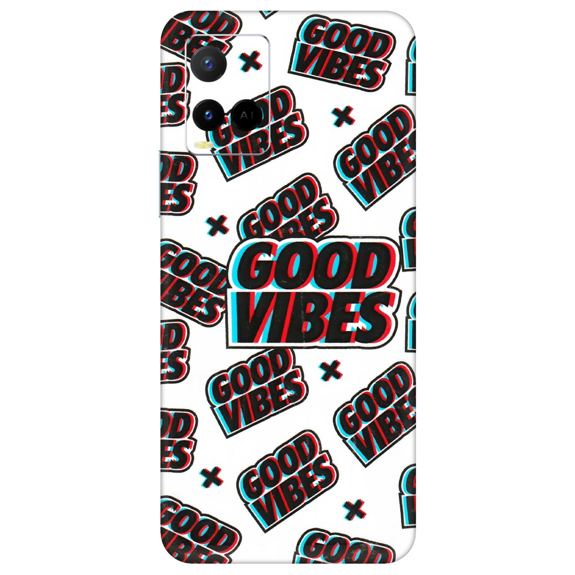 VIVO Y Series Phone Skins (All Models) - Good Vibes - 3D Embossed Finish (L-282) Vivo Y21 G