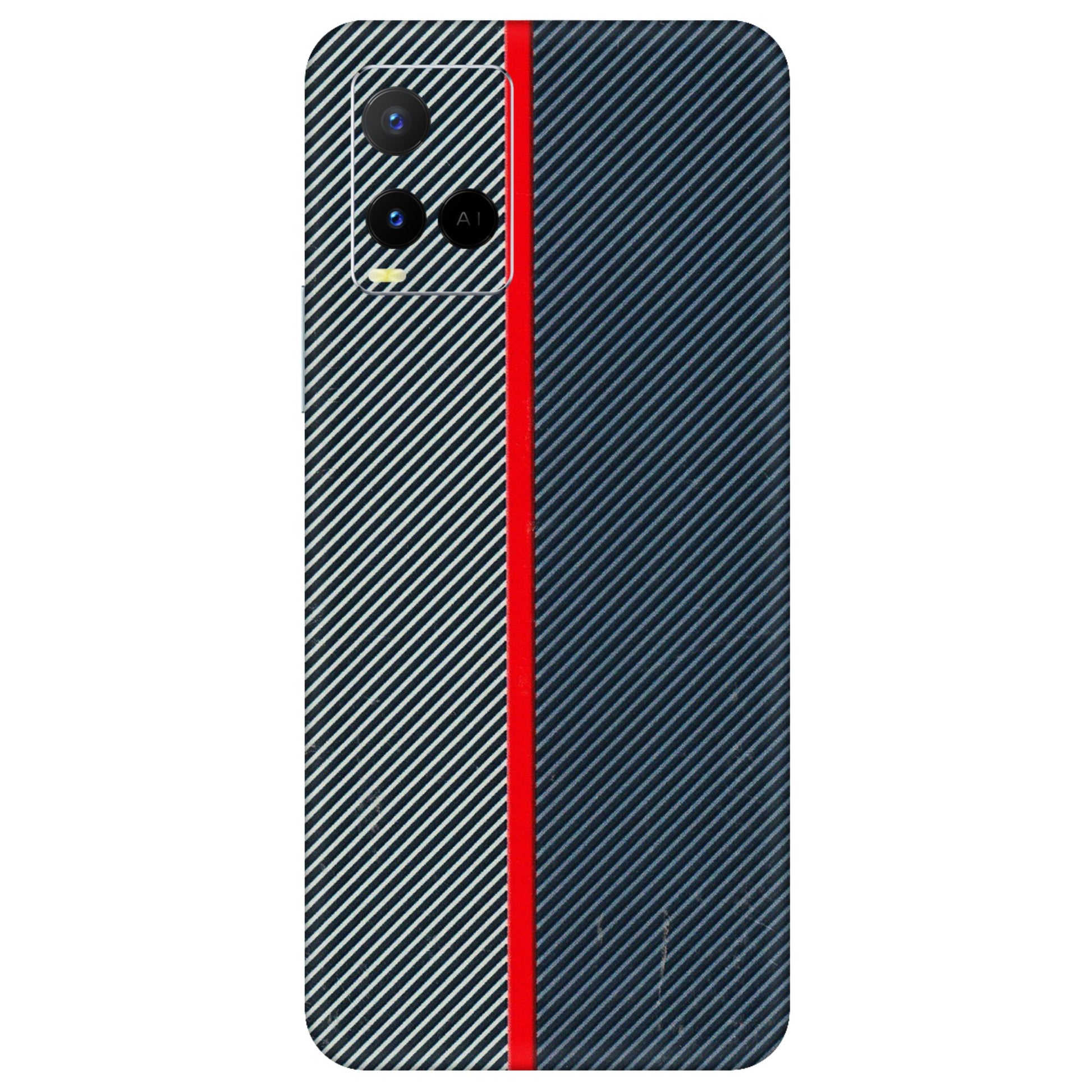 VIVO Y Series Phone Skins (All Models) - Blue Sober Lines - 3D Embossed Finish (L-305) Vivo Y21 G