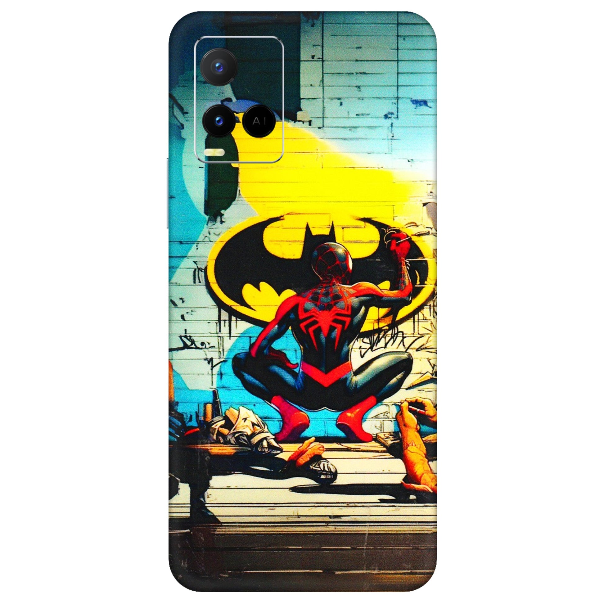 VIVO Y Series Phone Skins (All Models) - New Spiderman Bat Logo - 3D Embossed Finish (L-309) Vivo Y21 G