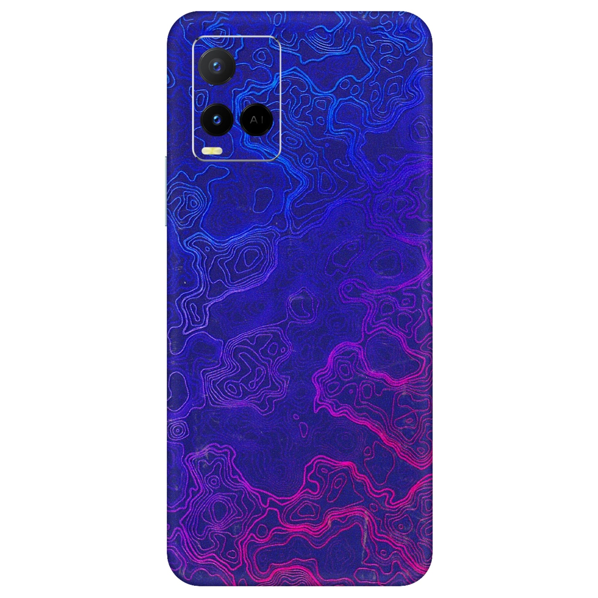 VIVO Y Series Phone Skins (All Models) - Purple Ripples Swirl - 3D Embossed Finish (L-314) Vivo Y21 G