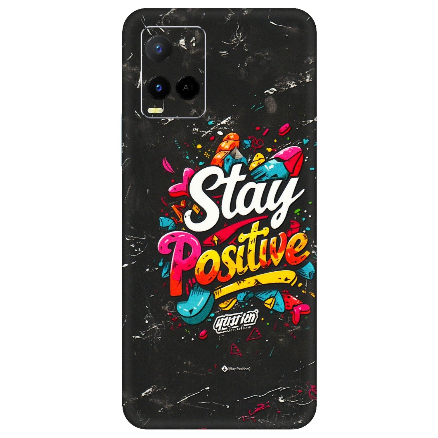 VIVO Y Series Phone Skins (All Models) - Stay Positive Black - 3D Embossed Finish (L-31) Vivo Y21 G