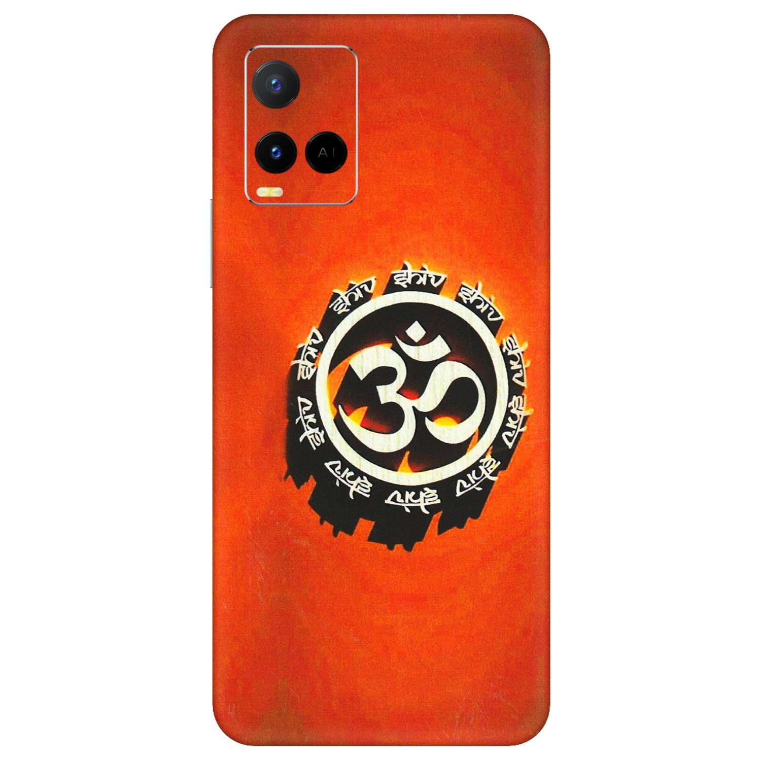 VIVO Y Series Phone Skins (All Models) - Aum Shiv Orange - 3D Embossed Finish (L-32) Vivo Y21 G