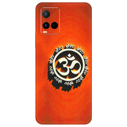 VIVO Y Series Phone Skins (All Models) - Aum Shiv Orange - 3D Embossed Finish (L-32) Vivo Y21 G