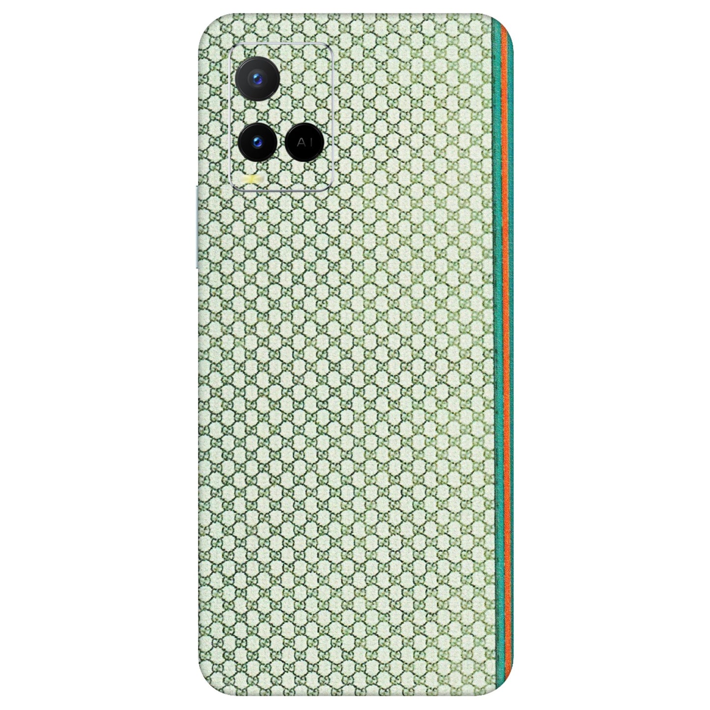 VIVO Y Series Phone Skins (All Models) - Gucci Fabric Pattern - 3D Embossed Finish (L-73) Vivo Y21 G