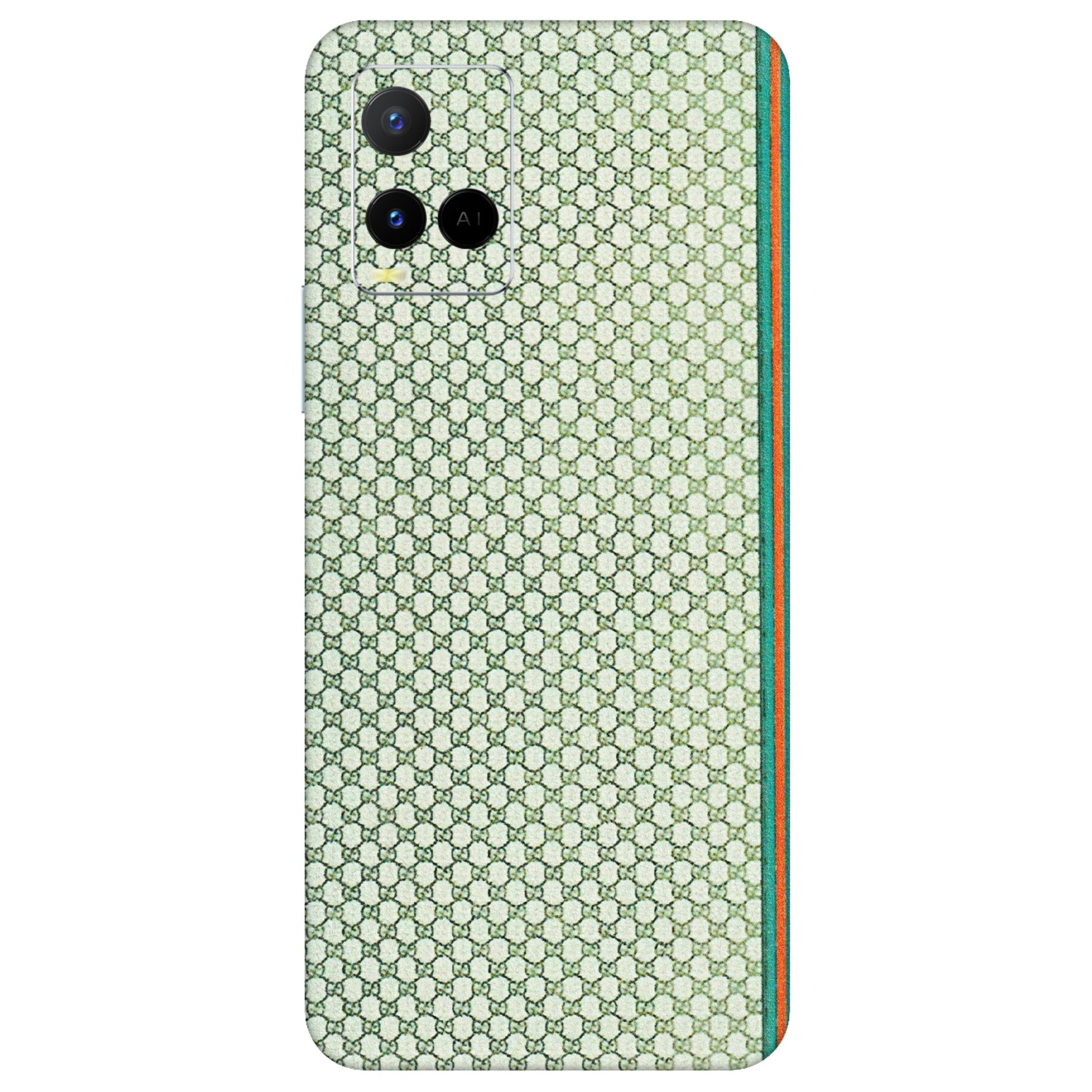 VIVO Y Series Phone Skins (All Models) - Gucci Fabric Pattern - 3D Embossed Finish (L-73) Vivo Y21 G