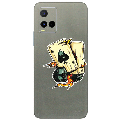VIVO Y Series Phone Skins (All Models) - Grey Cards Of Ace - 3D Embossed Finish (L-77) Vivo Y21 G